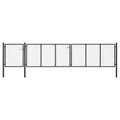 Produktbild: vidaXL Gartentor Gartentür Zauntür Hoftor Gartenpforte Zauntor Hoftür Gartenzaun Pforte Tor Metalltor Einfahrtstor Stahl 500x75cm Anthrazit