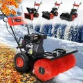 Produktbild: Benzin Kehrmaschine Schneefräse Schneeschieber 4,8kw(6,5ps) 80cm Arbeitsbreite Elektrostart Schnellwechsel-system 4in1 Gerät - Brast
