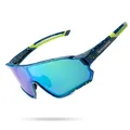 Produktbild: ROCKBROS Sonnenbrille Polarisierte Fahrradbrille Blau gepunktet