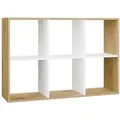 Produktbild: Marion – Modulares Regal mit 6 Fächern – Bücherregal mit 6 Fächern – 110 x 30 x 75 cm – Artisan und Weiß