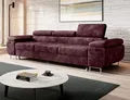 Produktbild: MODERNO 3-Sitzer Sofa mit Schlaffunktion NORBERG - Couch Schlafsofa - Schlafcouch Moderne Möbel ins Wohnzimmer - 276x98x87 cm - Rotwein - Monolith 69