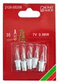 Produktbild: Konstsmide 2125-052SB Ersatzbirne / LED/ für Minilichterketten / 7V, 0,98W / 5er Blister / Steckfassung, weiß