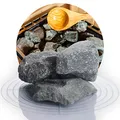 Produktbild: Schicker Mineral Deutsche Saunasteine 20 kg, hochwertige Diabas Aufgusssteine, handverlesen, hohe Widerstandsfähigkeit und Wärmespeicherfähigkeit, für alle Arten von Saunaöfen (Ø 8-12 cm)