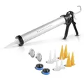 Produktbild: STAHLWERK Silikonpistole SP-600 ST 600 ml Kartuschenpresse/Kartuschenpistole aus stabilem Aluminium für Kartuschen und Beutel zum Silikonieren und Aufbringen von Kleb- und Dichtstoffen