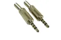 Produktbild: 2x 3,5 mm 4-polig stereo Klinkenstecker zum Löten, 3,5 mm Kopfhörerstecker Metal