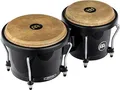 Produktbild: Meinl Percussion Bongos Headliner Fiberglass - 2 Handtrommeln mit 6,75 und 8 Zoll - inkl. Stimmschlüssel - Premium Fiberglass, Schwarz (HFB100BK)