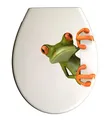 Produktbild: ADOB Klodeckel mit Motiv (Frosch) – WC Sitz Absenkautomatik – Toilettendeckel abnehmbar – Hochwertige Klobrille – Klodeckel belastbar bis 175 kg