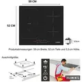 Produktbild: KB ELEMENTS Sparset, Einbauherd Set, Herdset, Induktionskochfeld 60cm, Einbaubackofen 60cm, 9 x Funktionen, AQUA CLEAN, EV2/110 - Schwarz
