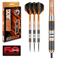 Produktbild: RED DRAGON Darts – Amberjack 2 Serie 21g Stahlspitze Dart-Set mit Dart Flüge und Dart Schäften