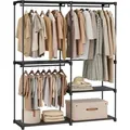 Produktbild: Songmics Euziel Kleiderschrank - 3 Hängefächer - 138 x 43 x 182 cm - Tinten-Schwarz