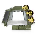 Produktbild: Lumaland Pavillon Pop Up Pavillon Aufbau in unter 2 min sechseckig 155x215x167cm, Camping Reisen Party Schutz vor Regen Wind Wetter transportabel