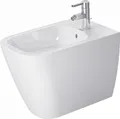 Produktbild: Duravit Stand-Bidet BACK-TO-WALL HAPPY D.2 mit Überlauf, Hahnlochbank, 365 x 570 mm, 1 Hahnloch weiß