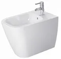 Produktbild: Duravit Stand-Bidet Happy D.2 back to wall 57cm mit Überlauf, mit Hahnlochbank,