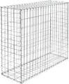 Produktbild: Wiltec Gabione 100 x 80 x 30 cm aus Drahtgitter, feuerverzinkter Gabionenzaun, Steinkorb für Gabionenwand, Gabionen Sichtschutz und Gabionen Hochbeet