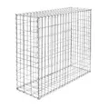 Produktbild: Wiltec Gabione 100 x 80 x 30 cm aus Drahtgitter, feuerverzinkter Gabionenzaun, Steinkorb für Gabionenwand, Gabionen Sichtschutz und Gabionen Hochbeet