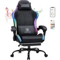 Produktbild: GTPLAYER Gaming Stuhl, Bürostuhl, Gaming Chair mit Lautsprecher und Lichtleiste, Gamer Stuhl, Rückenlehne mit Aufbewahrungstasche Ergonomischer PC Stuhl mit Fernbedienung