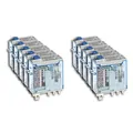 Produktbild: Finder 466190120040 Relais, steckbar, Schutzart RT I, 16 A, 12 VDC, mit Prüftaste und mechanischer Anzeige, AgNi, Flachstecker