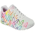 Produktbild: Skechers UNO - HIGHLIGHT LOVE Sneaker, Freizeitschuh, Halbschuh, Schnürschuh mit Herzchen-Print weiß 40 EU