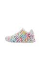 Produktbild: Skechers Damen James Goldcrown UNO-Highlight Love Sneaker, White and Multi Heart Print Duraleather/WHI, 40 EU
