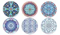 Produktbild: BOHORIA Premium Design Untersetzer 6er Set Dekorative Untersetzer fur Glas, Tassen, Vasen, Kerzen auf ihrem Holz-, Glas- oder Stein- Esstisch Boho Edition,Orient