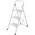 Produktbild: Dema - Stahl Klapptrittleiter Haushaltsleiter 3 Stufen Weiß 150kg