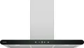 Produktbild: Klarstein CurveVent Dunstabzugshaube - 90 cm Wandhaube, 700 m³/h Luftstrom, A+ Energieeffizienz, Touch-Bedienung, LED-Beleuchtung, 56 dB, Schwarz, Abluft & Kohlefilter