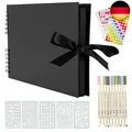 Produktbild: YILEEY Fotoalbum zum Selbstgestalten, Scrapbook 80 Schwarze Seiten Fotobuch zum