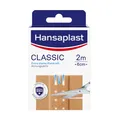Produktbild: Hansaplast Classic Pflaster (2 m x 6 cm), zuschneidbare Wundpflaster mit extra starker Klebkraft & Bacteria Shield, flexibles und atmungsaktives Verbandsmaterial