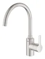 Produktbild: GROHE Feel - Einhand Spültischarmatur (C-Auslauf, Schwenkbereich wählbar: 0° / 150°, hoher Auslauf), supersteel, ‎32670DC2