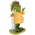 Produktbild: Relaxdays Regenmesser Frosch, wetterbeständig, analoger Regenanzeiger, H x B x T: 19 x 10,5 x 8 cm, Gartendeko, bunt