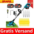 Produktbild: Akku Rasentrimmer mit 2 x 4,0 Ah - Verstellbarer Freischneider für Rasenpflege