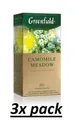 Produktbild: 3x Tee Greenfield herbal CAMOMILE MEADOW 25 Beutel травяной чай с ромашкой