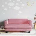 Produktbild: vidaXL Kindersofa mit Hocker Rosa 100x50x30 cm Samt