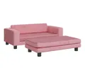 Produktbild: vidaXL Kindersofa, Kinder Schlafsofa mit Hocker Rosa 100x50x30 cm Samt