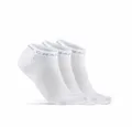 Produktbild: Craft Trainingssocke CORE Dry Shaftless Short (atmungsaktiv) weiss - 3 Paar, Größe: 34-36