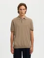 Produktbild: Selected Poloshirt SLHBERG SS KNIT POLO NOOS aus Feinstrick