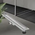 Produktbild: LuxeBath Duschrinne 2in1 Edelstahl, 80 cm, Silber, befliesbar, extra flach