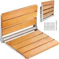 Produktbild: VEVOR Klappbarer Duschsitz Eiche Wandmontierte Duschbank 200kg 340x408mm Lehne
