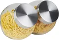 Produktbild: APS Vorratsglas, Edelstahl, Glas, (Set, 2-tlg), Glasbehälter mit Edelstahldeckel, 1000 ml
