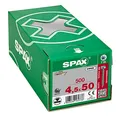 Produktbild: SPAX Halbrundkopf T20 Vollgewinde, 4.5x50, WIROX, 4CUT, 500 Stk