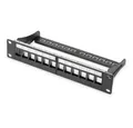 Produktbild: Digitus Netzwerkschrank Modulares Patch Panel, geschirmt 12-Port, Blank, 1HE, 254mm DN-91420