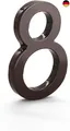 Produktbild: Montague Metal Products Powder Coated Black MHN-06-F-RB1 Schwimmende Hausnummer