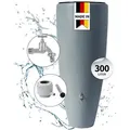 Produktbild: GARANTIA Regentonne 2in1 Wasserbehälter Komplett-Set 300 L, zinkgrau