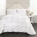 Produktbild: Kemmy BettwäscheSet, gesteppt, gerüscht, strukturiert, 3teilig, für Queensize...