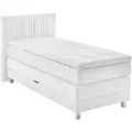 Produktbild: Boxspringbett, weiß, B:105cm L:210cm, Bezug: 100% Polyester;Polsterung: 100% Polyester, WESTFALIA SCHLAFKOMFORT, Komplettbetten, Boxspringbett, wahlweise mit Bettkasten und Topper