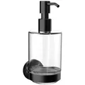 Produktbild: Emco Round Flüssigseifenspender 432113300 Wandmontage, Kristallglas klar, Pumpe Kunststoff, schwarz