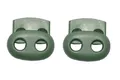 Produktbild: Kordelstopper Kordelklemme oval 2 Loch grün 2 Stück (0139)