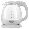 Produktbild: Adler AD 1283 Glas-Wasserkocher 1 L - 1100 W mit LED-Beleuchtung, Grau