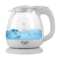 Produktbild: Adler Glas Wasserkocher 1 L 1100 Watt grau AD 1283G