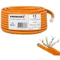 Produktbild: PremiumX CAT 7 Netzwerkkabel 15m LAN Kabel Duplex Kupferkabel Ethernet Datenkabel S/FTP PiMF PoE Eca Kat7 Verlegekabel Installationskabel für mühelo